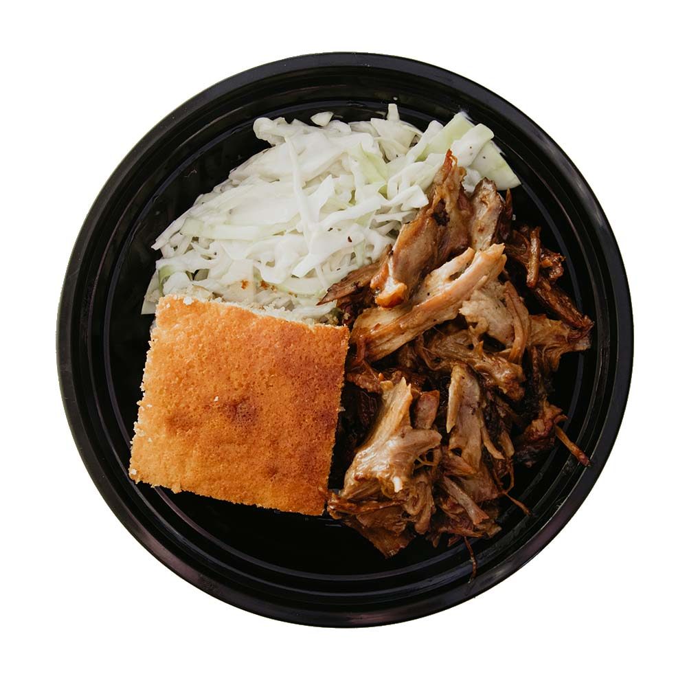 Roasted Pork with Coleslaw and Cornbread